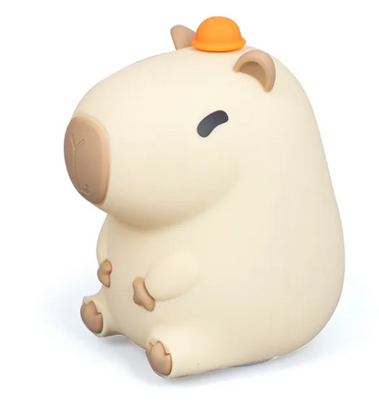 Squishy Capybara Night Light – Soft Silicone Tap Lamp for Calm Sleep